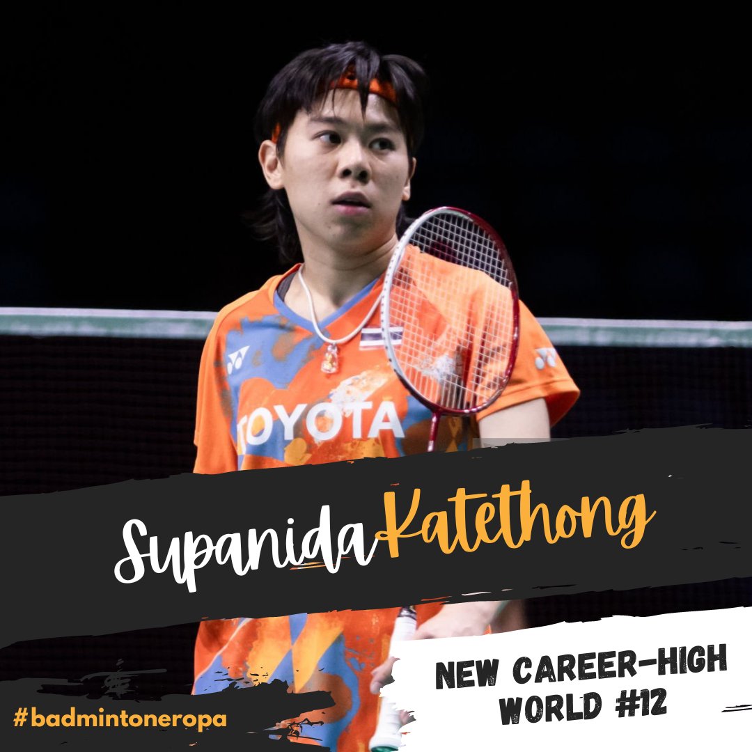 BIGGEST 🥇 OF HER CAREER

Supanida Katethong (🇹🇭) wins the Super 500 title in front of her home crowd which will also inaugurate them as THAILAND'S WS1 for next week! What a great achievement 👏🏼👏🏼 @BadmintonBB 

#BWFRankingWatch 
#BadmintonEropa