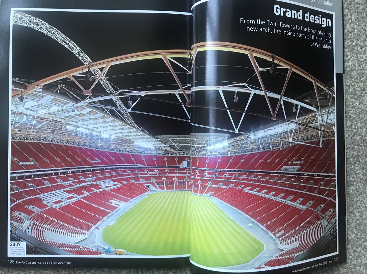 On this day #OTD 2007 @wembleystadium, from our archive. The #FaCup Final returns to Wembley after the 2002-2007 rebuild with #ManchesterUnited #MUFC and #Chelsea #CFC competing in the first final #underthearch settled by Didier Drogba for Chelsea.