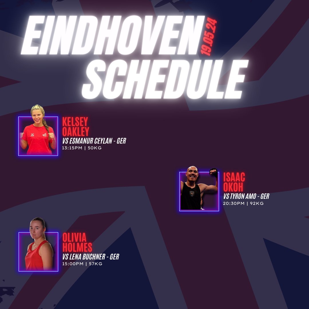 🥊 The Eindhoven Box Cup continues today and we have three boxers in action.

UK time approx. ⏰

Watch ⬇️

Session 1 👉 fb.me/e/dQcOZyMN4

Session 2 👉 fb.me/e/1oNbWtIME
