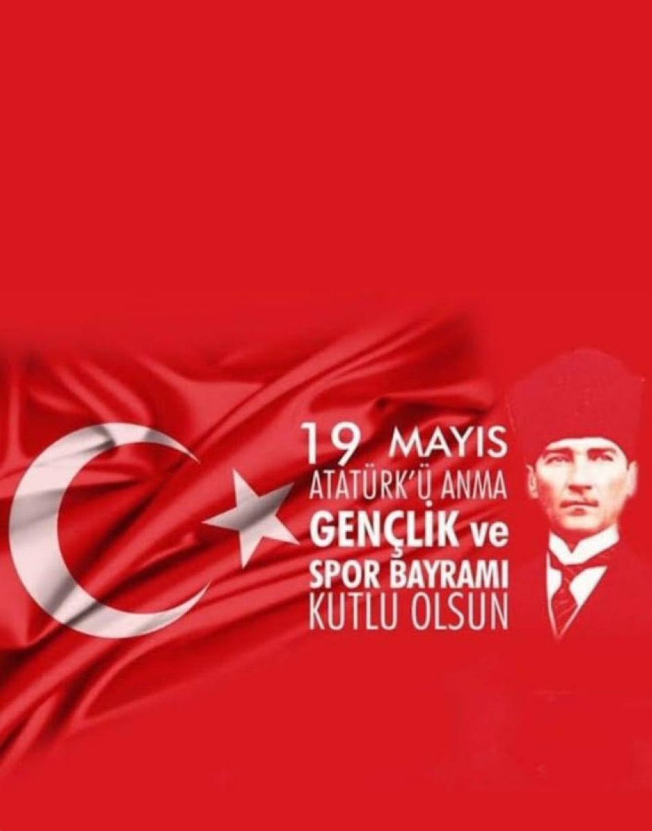 🇹🇷Bir milletin yeniden ayağa kalkması anlamına gelen 19 Mayıs 1919 tarihi gençlerimizin ecdadıyla kurduğu ayrılmaz bağın müjdecisidir. 19 Mayıs Atatürk’ü Anma Gençlik ve Spor Bayramı kutlu olsun🇹🇷