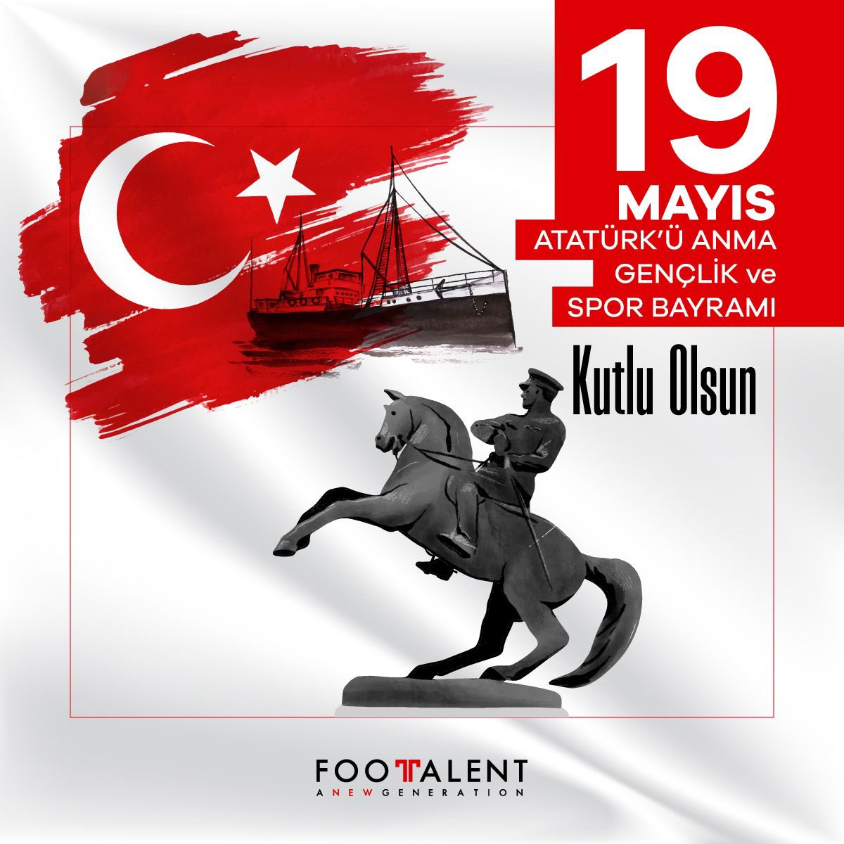 Atatürk’ü Anma, Gençlik ve Spor Bayramımız kutlu olsun!🇹🇷🇹🇷🇹🇷