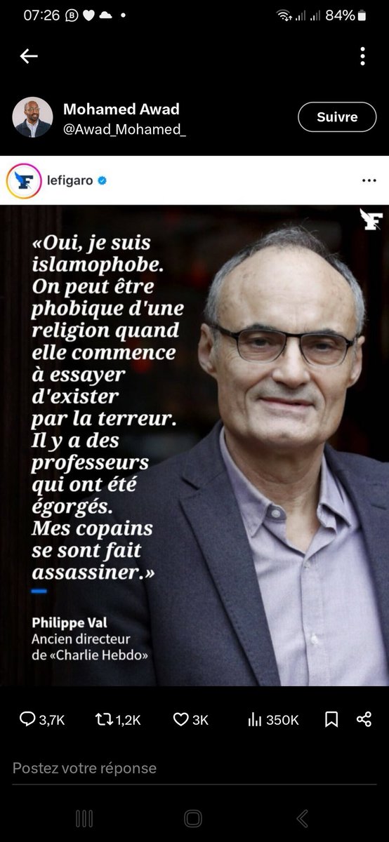 Ah bon ce gars a dit ça et en #France c'est #normal et #tolérable  ? C'est ça qu'ils appellent en France la #libertédexpression ?