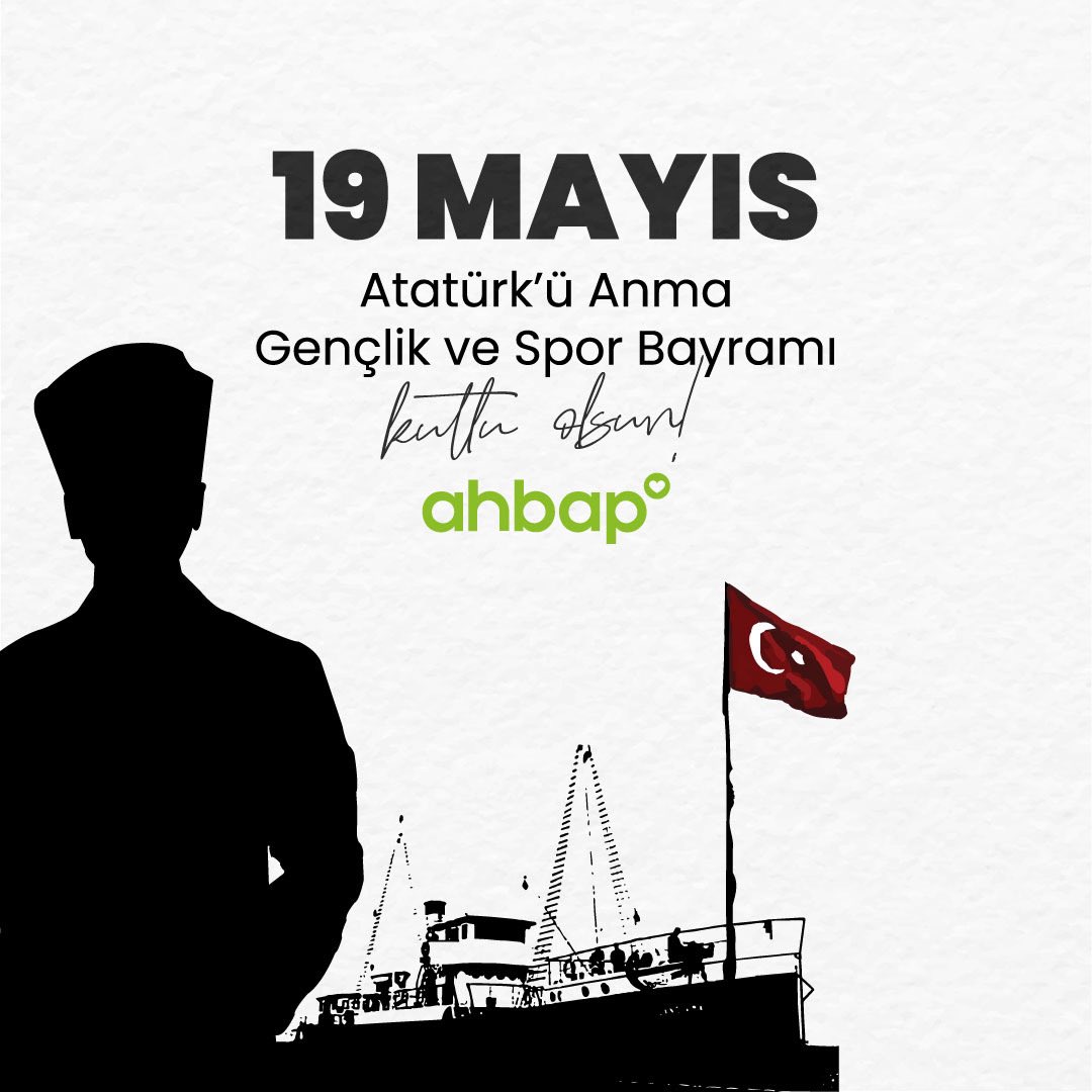 ahbap's tweet photo. 19 Mayıs Atatürk’ü Anma, Gençlik ve Spor Bayramımız kutlu olsun!

#19Mayıs https://t.co/7GAV4D5HuG