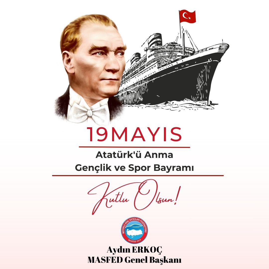 19 Mayıs Atatürk'ü Anma, Gençlik ve Spor Bayramı kutlu olsun. 🇹🇷🇹🇷🇹🇷