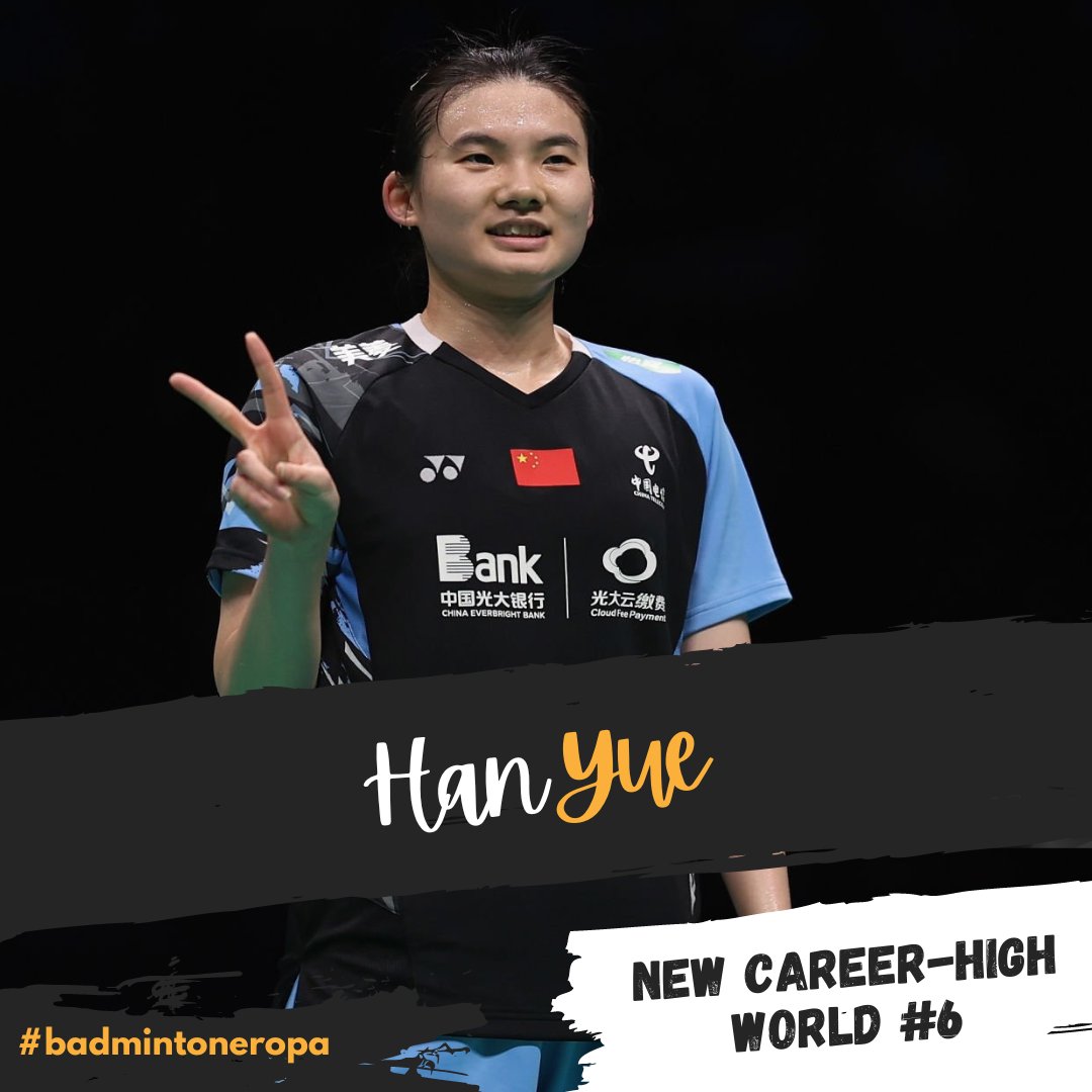 Dear Han Yue, where is your spot at this elite group of China's WS players? ✌🏻

Points as runner-up of Thailand Open will be enough for her to overtake He Bing Jiao as CHINA'S WS2. China haven't publicly released their OG squad yet, will this make any change?

#BadmintonEropa