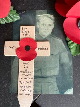Tony Harris appeals for information - please retweet and respond: 'Good evening Mr Lewis. I am a former RM Commando and Falklands vet. I am trying to find information about my uncle, Henry Harris who served with the SAS//SBS until he was KIA in the Greek Islands in 1943. I have