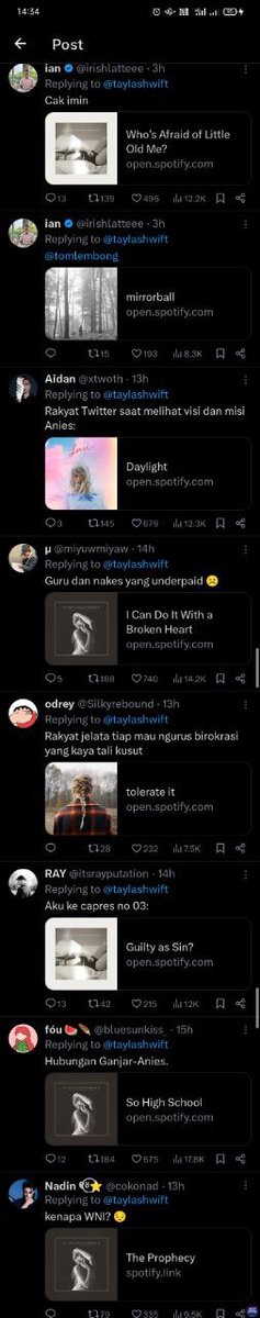 🕊️ Swifties indo are so unserious, are y'all ok?😭😭😭