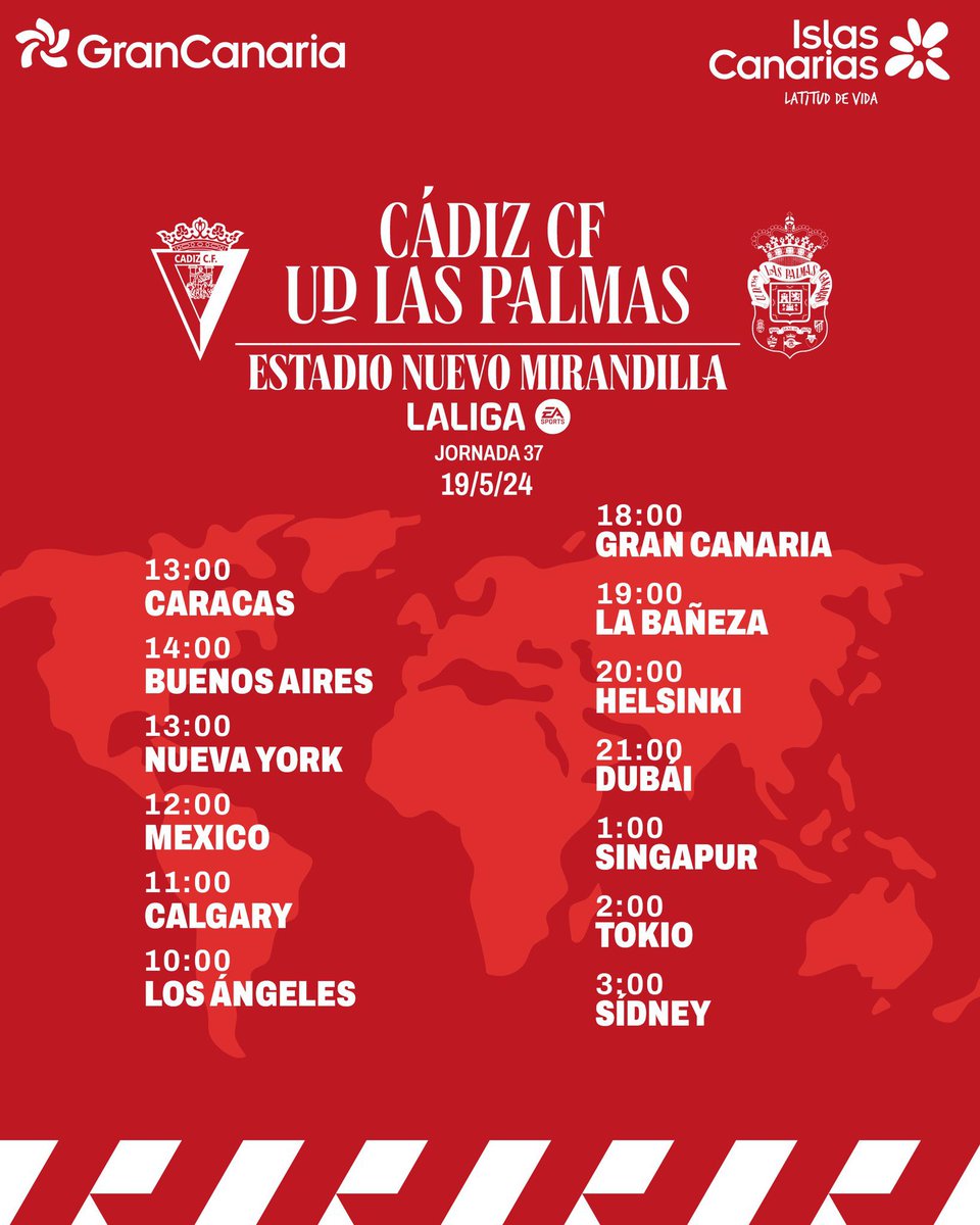 🔎🌏 From where in the world are you watching #CádizLasPalmas? 💛💙 #UnityMakesLasPalmas