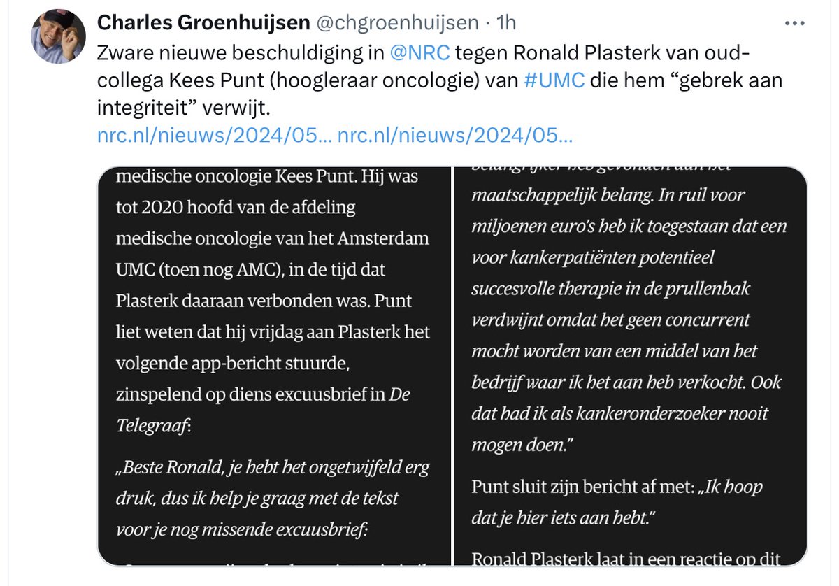 Kijk ‘m eens genieten, die fopjournalist Charles Groenhuijsen van @op1npo.