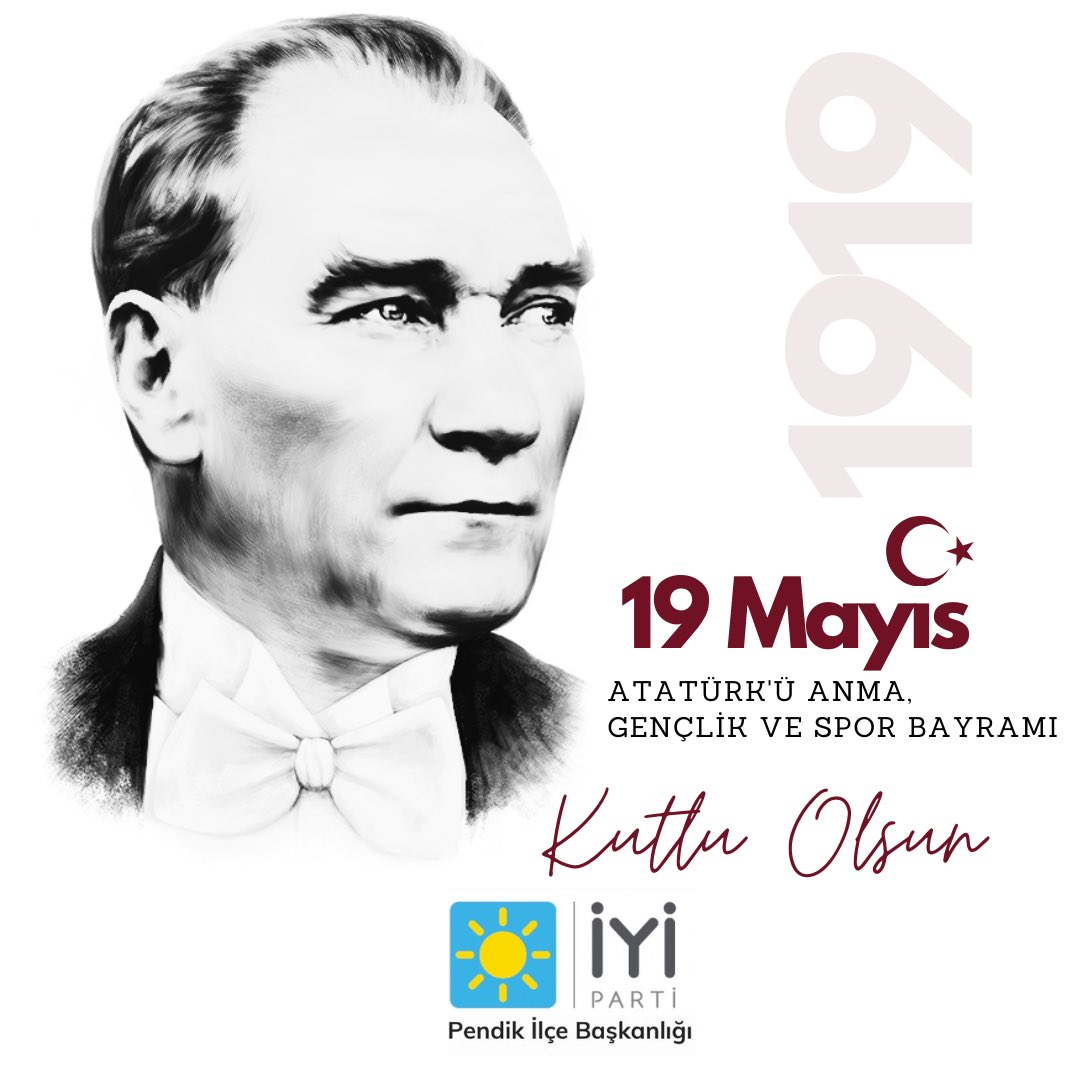 19 Mayıs Atatürk’ü Anma Gençlik ve Spor Bayramı kutlu olsun. 🇹🇷