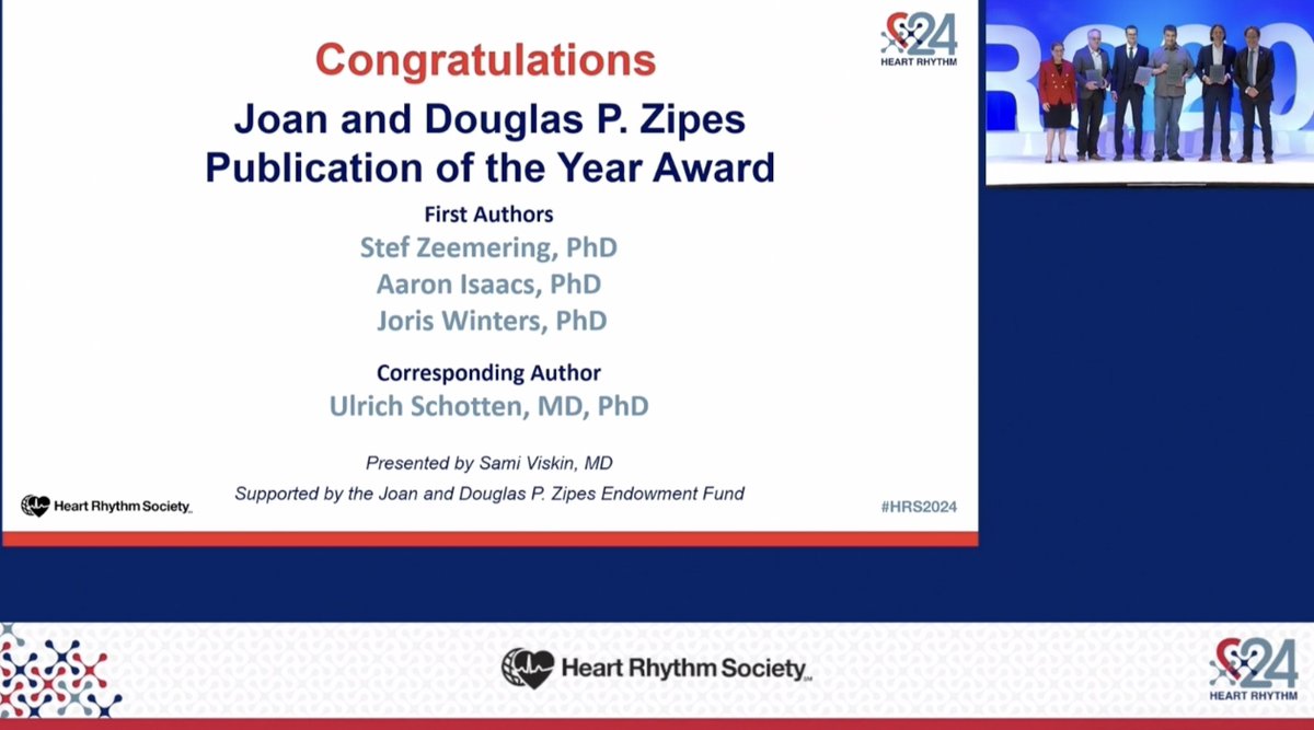 Very proud to announce that our CATCH ME consortium paper pubmed.ncbi.nlm.nih.gov/36007727/ won the this year’s Joan and Douglas Publication of the Year Award #HRS2024.
Fantastic work by @stefzeemering, Aaron Isaacs, <a href="/JorisWinters/">Joris Winters, PhD</a> and all the others!
<a href="/H2020Maestria/">MAESTRIA EU H2020 project</a>, <a href="/CARIMMaastricht/">CARIM</a>