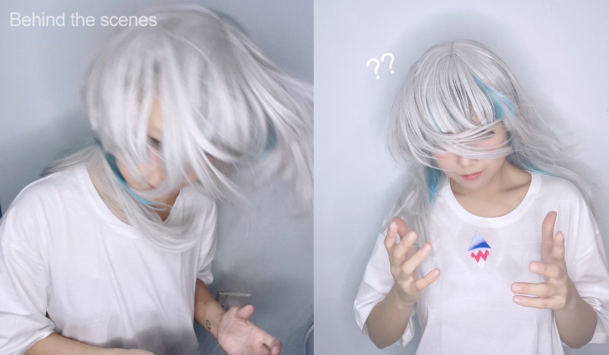 AliceHobbey's tweet photo. P1 What you see on X
P2-3 What I look like behind the scenes 

#gawrgura #gawrt #hololive #holomyth #guracosplay #gura #gawrguracosplay #cosplay https://t.co/sVj8vT5t3X