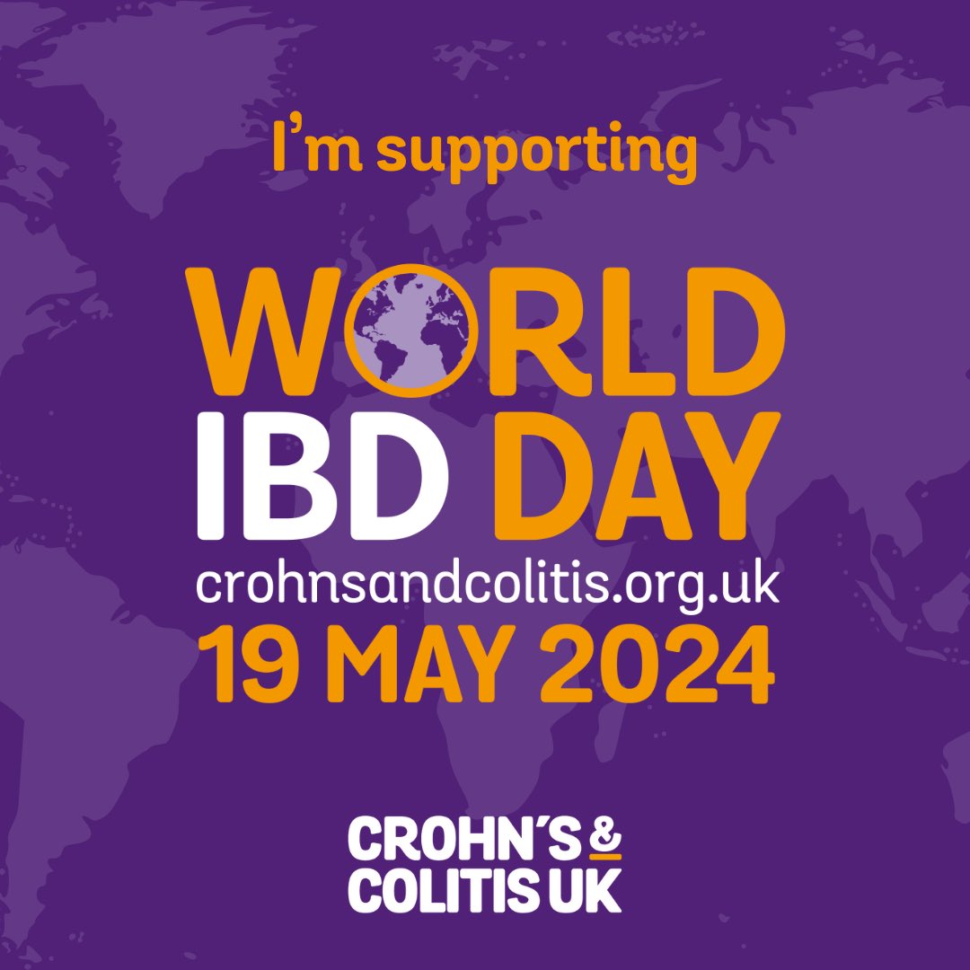 Today is #WorldIBDDay I’m supporting & raising awareness of #crohns & #colitis for the 500,000 people living with the conditions across the UK. It’s also a day to thank all the IBD teams who look after our care & @CrohnsColitisUK for always supporting us.