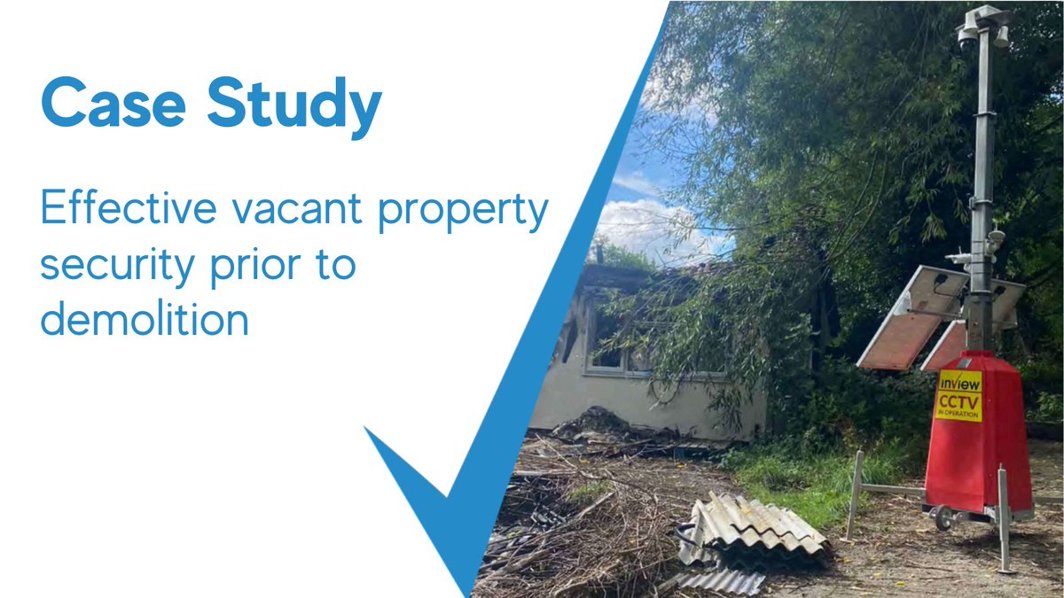 Effective vacant property security prior to demolition. Read our case study here: ow.ly/zwMA50RIlpf #vacantproperty #security #cctv