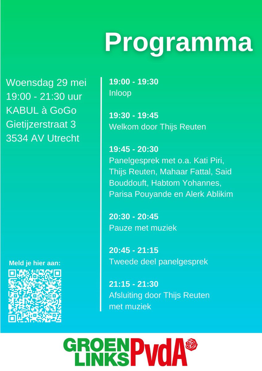 Op 29 mei gaan we in gesprek over de invloed van de lange arm van buitenlandse regimes op Nederland en Europa met o.a. Europarlementariër @thijsreuten, Tweede Kamerlid @KatiPiri, antropoloog Thijl Sunier en meer. Wees welkom!