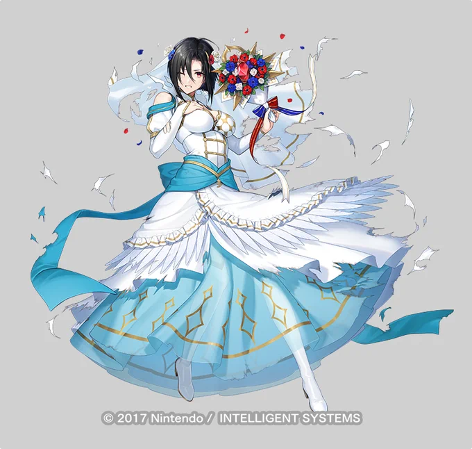 ファイアーエムブレム ヒーローズにて 「誓心の花嫁 エル」のイラスト担当させて頂きました。イベント明日からです。よろしくお願いします #FEヒーローズ 