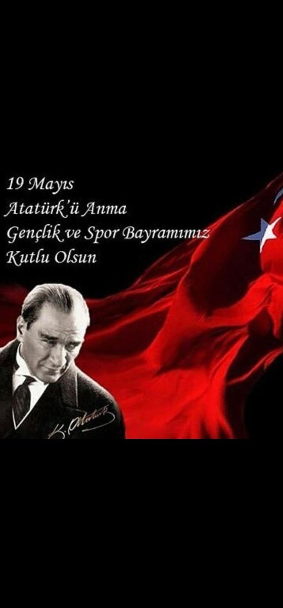 19 Mayıs Atatürkü Anma Gençlik ve Spor Bayramınız kutlu olsun Ne mutlu Türk'üm diyene 🖐🙋‍♂️👉❤️🇹🇷