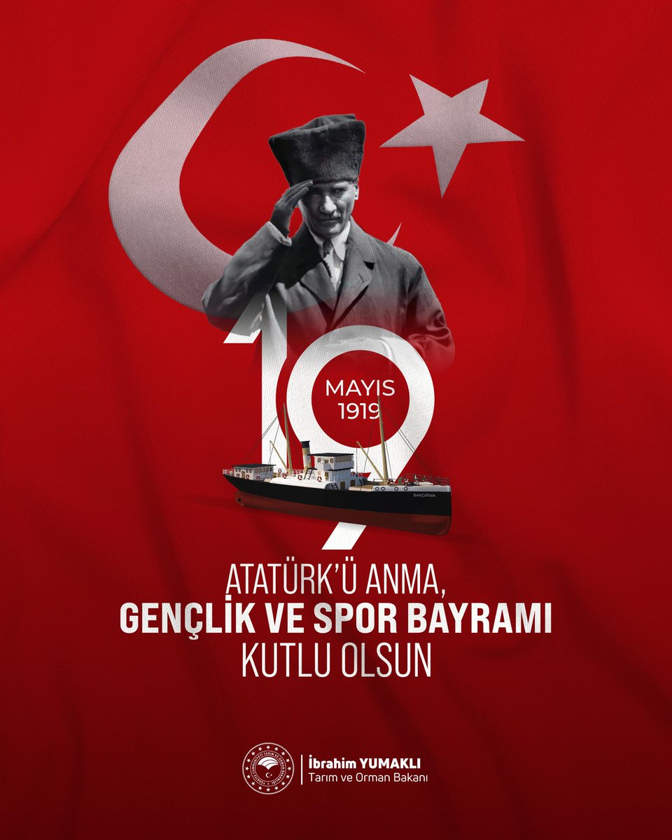 Türkiye'nin yeni yüzyılında hedeflerimize gençlerimizin gayreti ve umutlarıyla ulaşacağımıza inancımız tamdır. Kurtuluş Savaşı'nın başlangıcının 105. yıl dönümünde; Gazi Mustafa Kemal Atatürk başta olmak üzere tüm kahramanlarımızı rahmet ve minnetle yâd ediyorum. 19 Mayıs