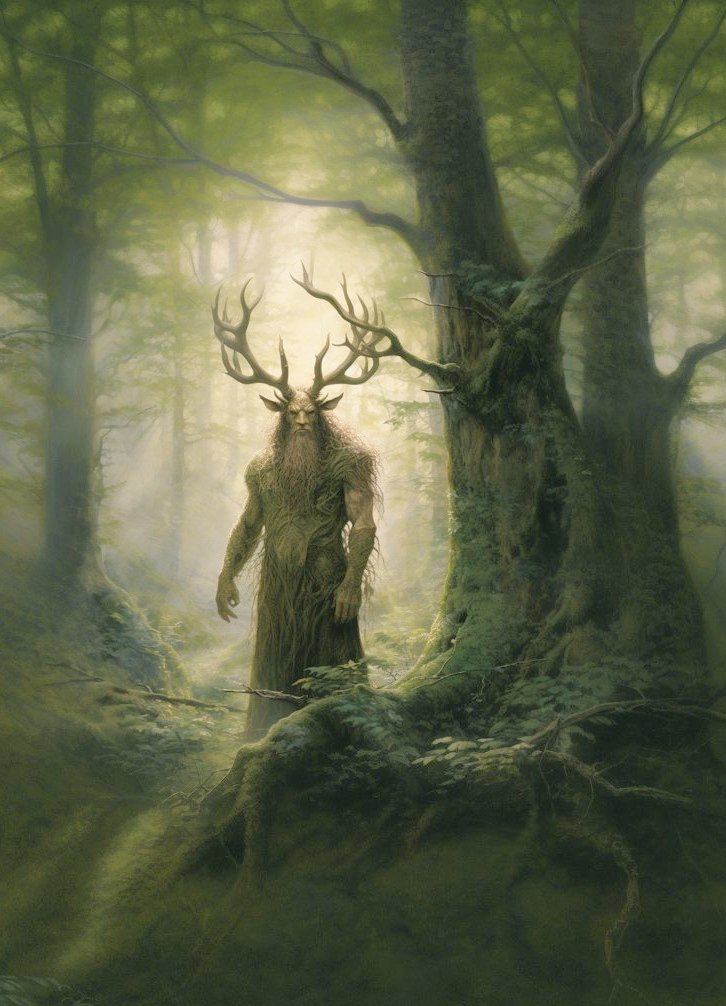 Cernunnos; Master of the House, underneath

'Chieftain of the forest spirits;
Guardian of wild animals;
the Tree Shepherd;
Master of the House, underneath,
he comforts souls, on their journey to The Otherworld'

~ Stephen G. Rae 

bardofcumberland.com/poetry/
#folkloresunday