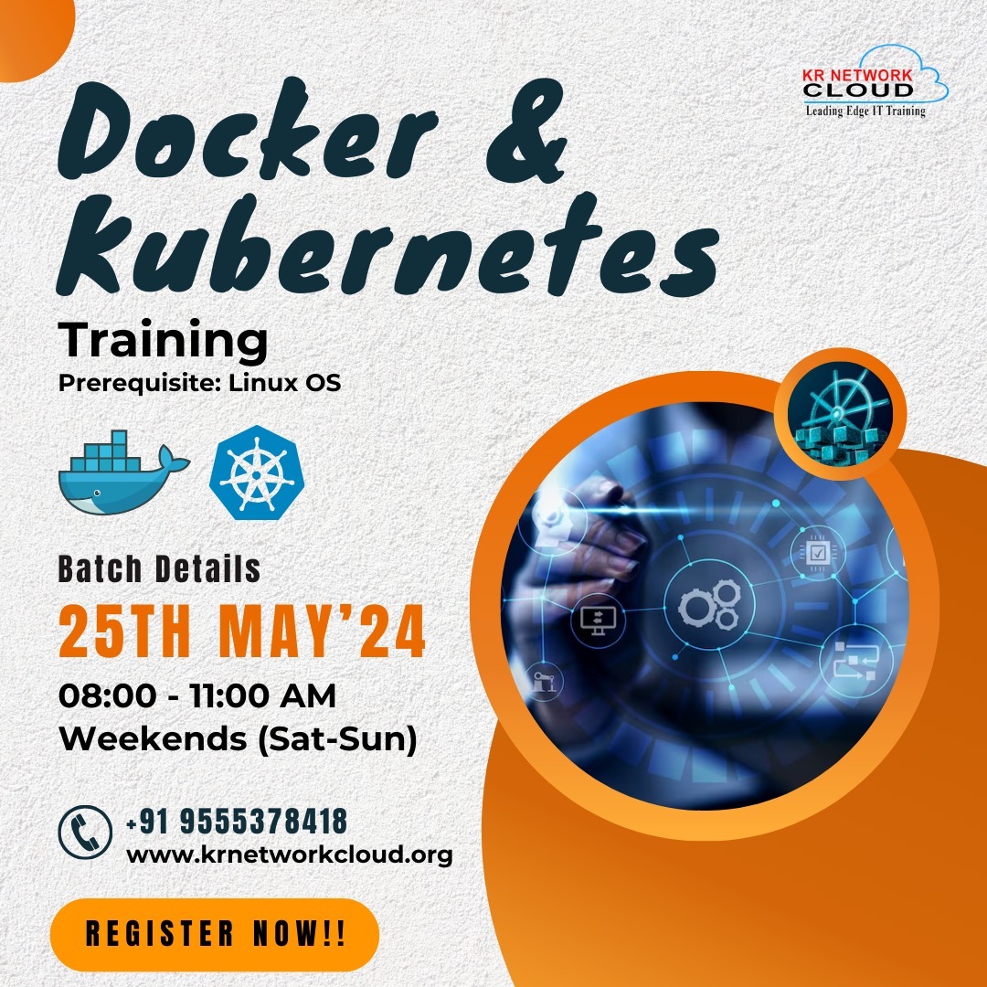 🚀 Exciting News! 🚀 Join our Docker & Kubernetes Training starting on 25th May '24! 🌐 📞 Contact us at +91 9555378418 or visit krnetworkcloud.org Register now and elevate your IT skills! 🚀✨ #Docker #Kubernetes #Training #ITTraining #KRNetworkCloud