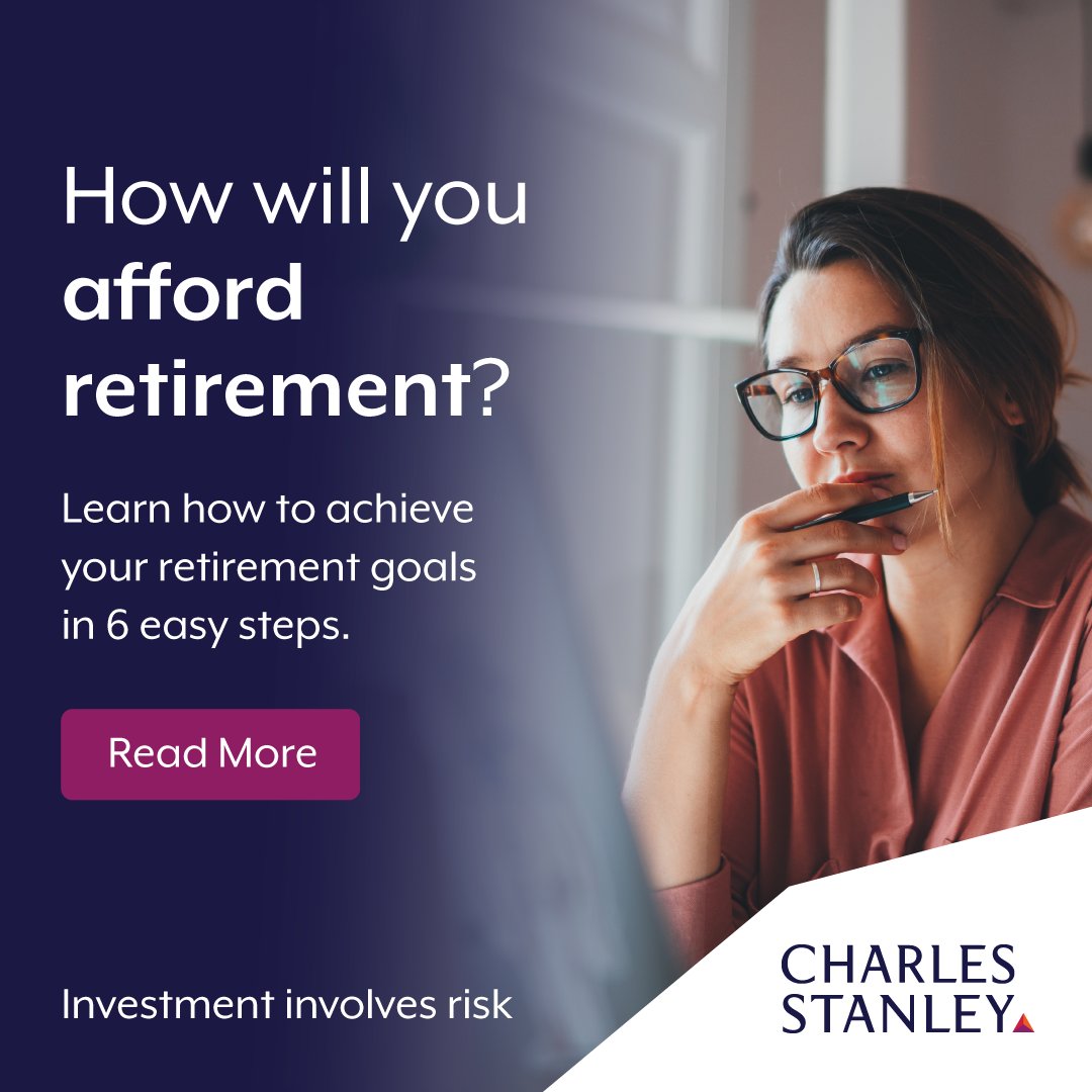 How will you afford retirement? Learn how to achieve your retirement goals in 6 easy steps ➡️ bit.ly/3UZUUGM Investment involves risk