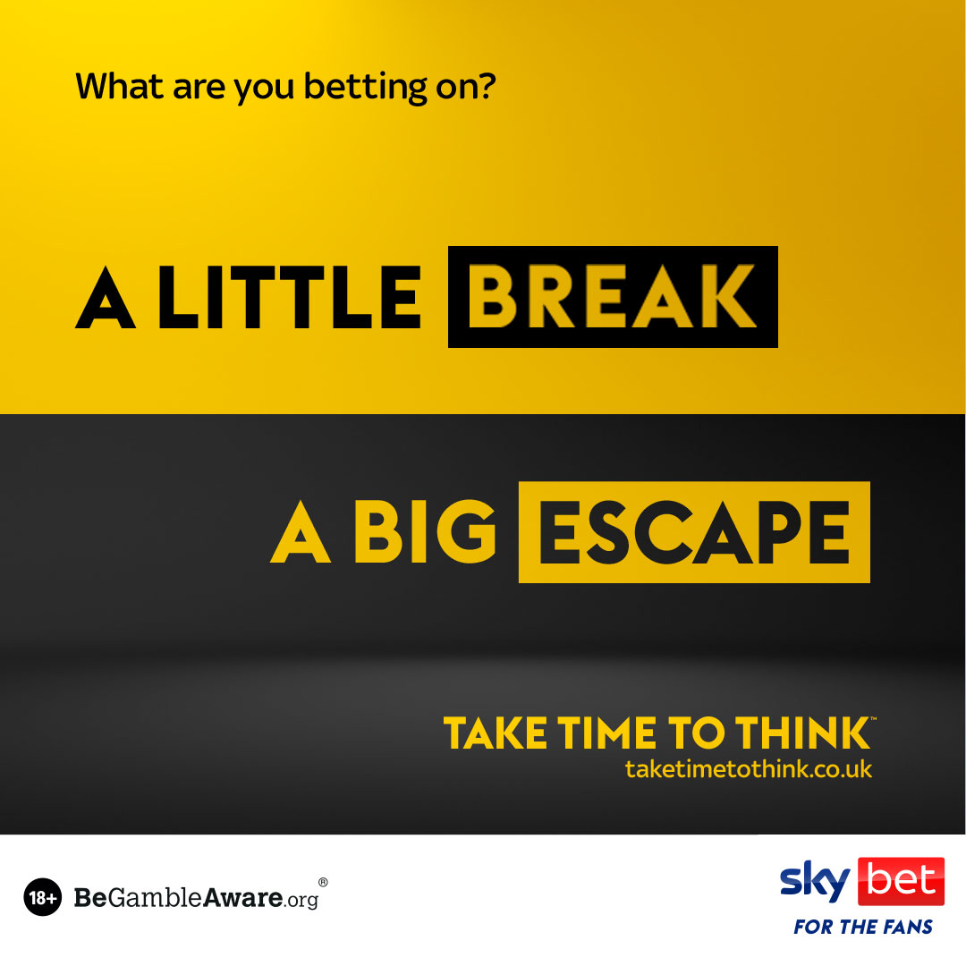 Make sure you only bet on the events that matter to you. Take Time To Think. Explore our safer gambling tools onsite.