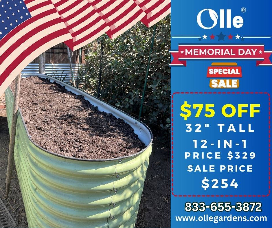 Memorial Day Sales Event at Olle Gardens. Don't miss out on our specials.
Get an extra $75 off any 32' 12-in-1.  ollegardens.com

#ollegardens #ollegardenlife #MemorialDaySale #GardeningDeals #OutdoorLiving #GardenSpecials #HomeAndGarden #MemorialDayEvent