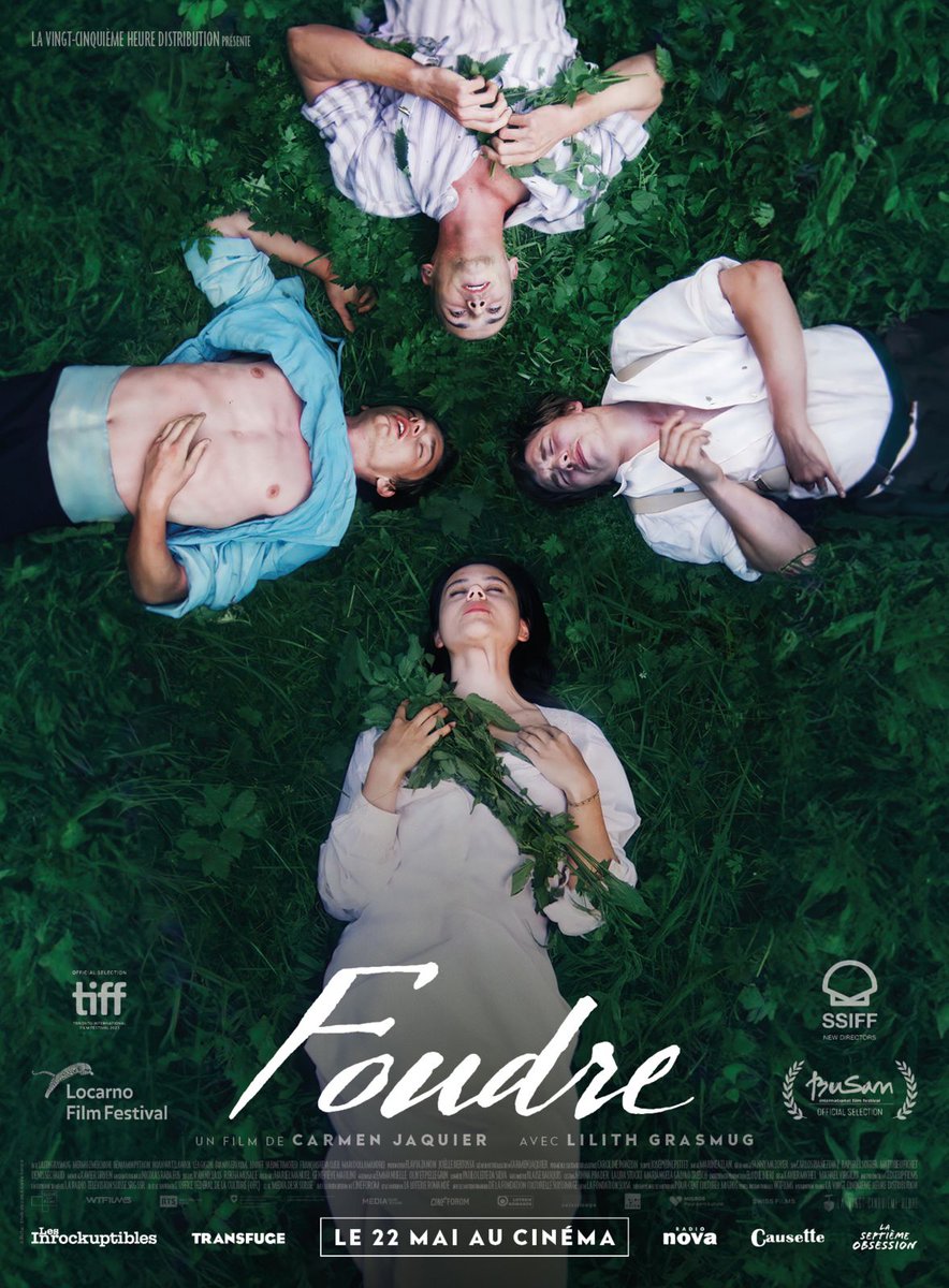 Foudre de la Suissesse Carmen Jaquier sort le 22 mai 
Le film raconte l’histoire d’une jeune religieuse qui, au début du XXe siècle, est rappelée auprès de sa famille à la mort de sa sœur.
Foudre, peinture aussi incandescente que sensorielle de l'émancipation féminine.