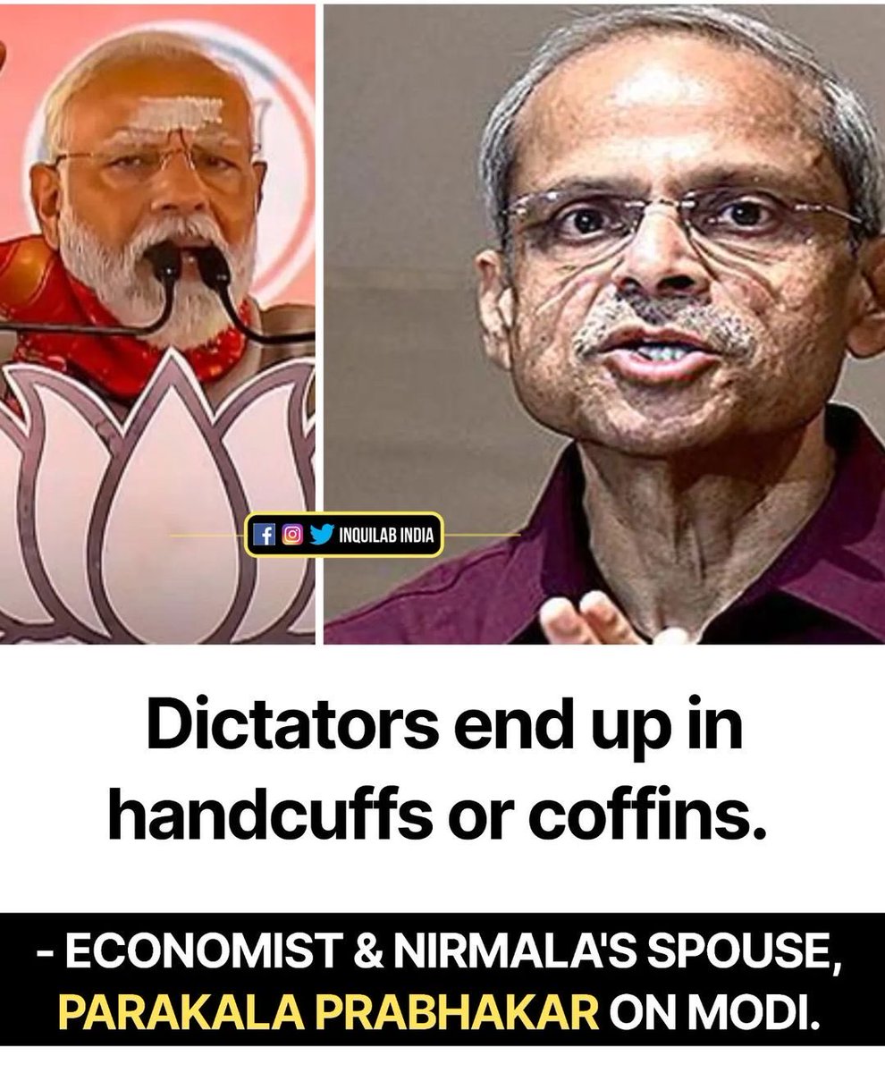 That's a powerful truth. said by the husband of Nirmala Sitharaman.