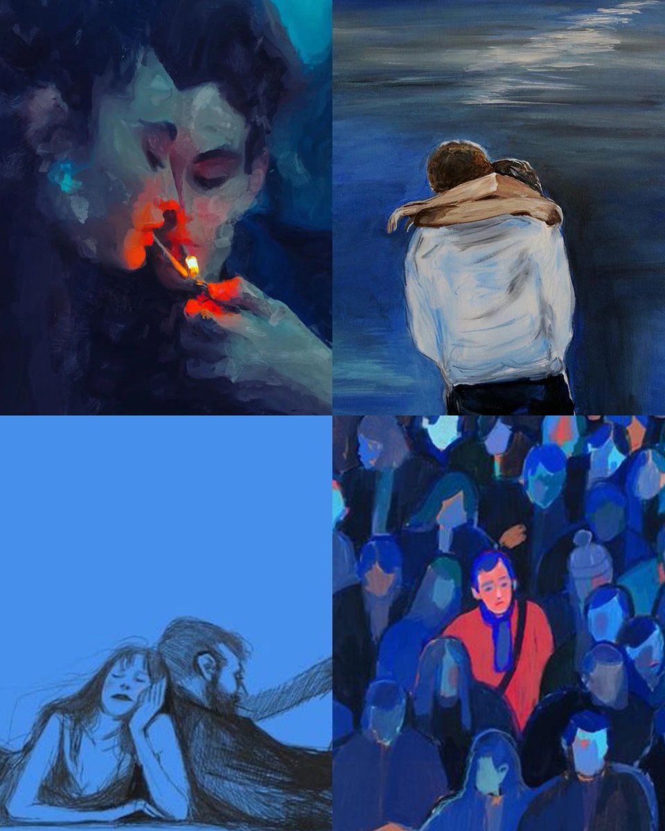 deep blue hues — in art