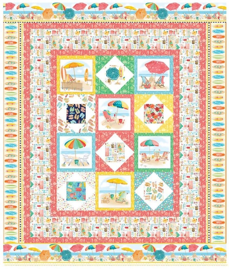 #New #quiltpattern for use with large-scale prints or fabric panels.  Perfect for  bold #designs or #fabric #panels. Create a #stunning focal point in your #quilt. Elevate your #quilting projects with this #versatile #pattern buff.ly/3yywZFt   buff.ly/3WMMFix