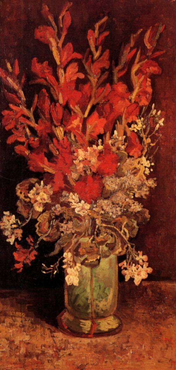 Vase with Gladioli and Carnations, 1886 Vincent van Gogh