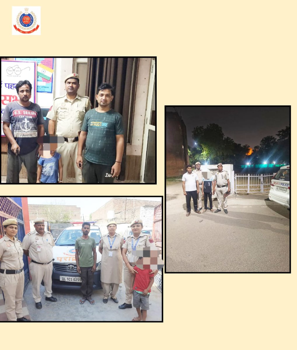#Delhi #Police #PCR personnel reunited three #missing #children with their families. Not only brought smile to the families back but averted probable mishaps also. #OperationMilap #DelhiPoliceUpdates #PCRUpdates @DelhiPolice @CPDelhi