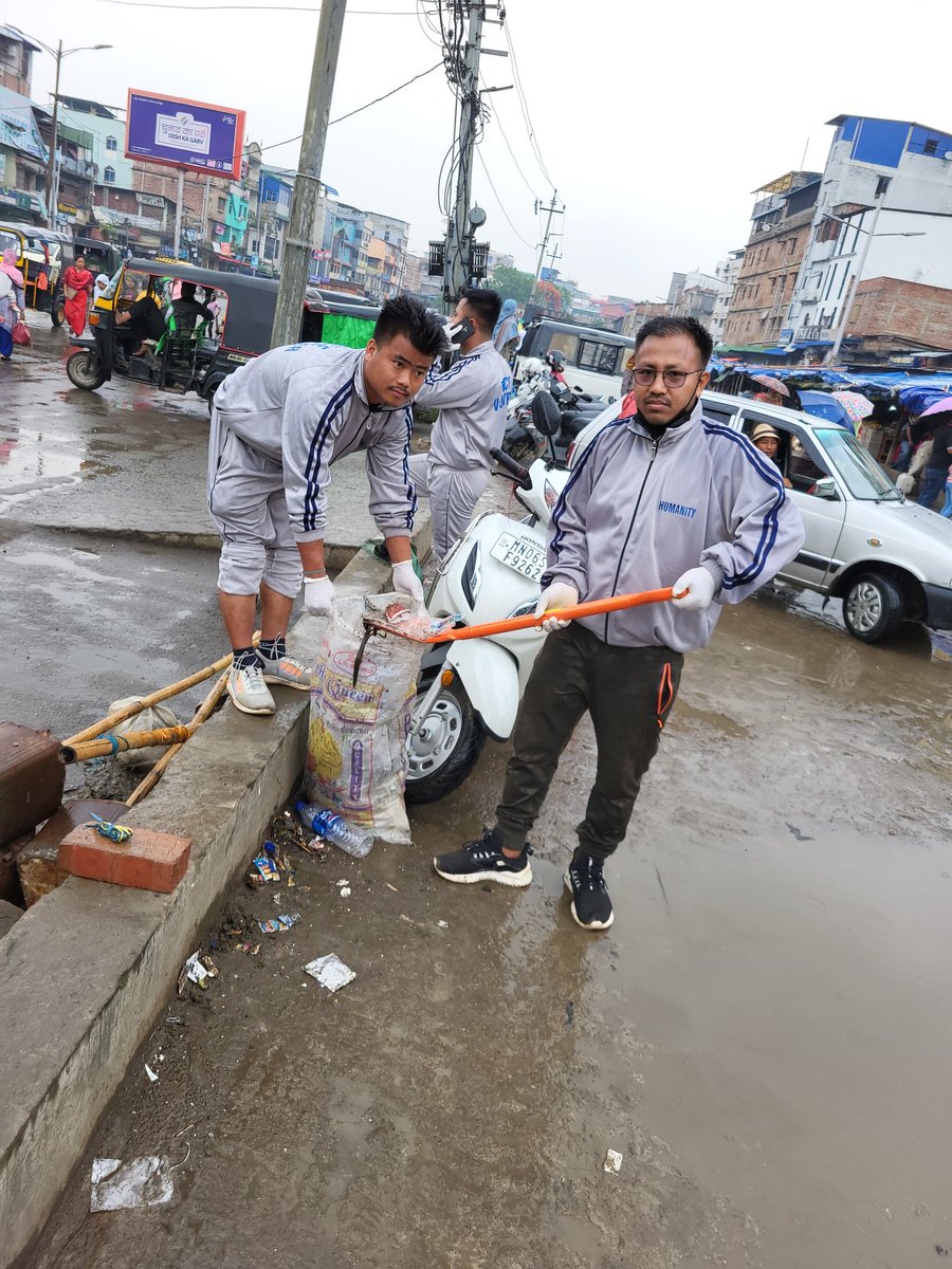 'Kudos to the Peace Volunteers from Bishnupur AC for leading a transformative cleanliness drive in Imphal! Together, we're creating a cleaner, greener community. #CleanImphal #CommunitySpirit #PeaceVolunteers,#kangleipakImana_YAIPHARE