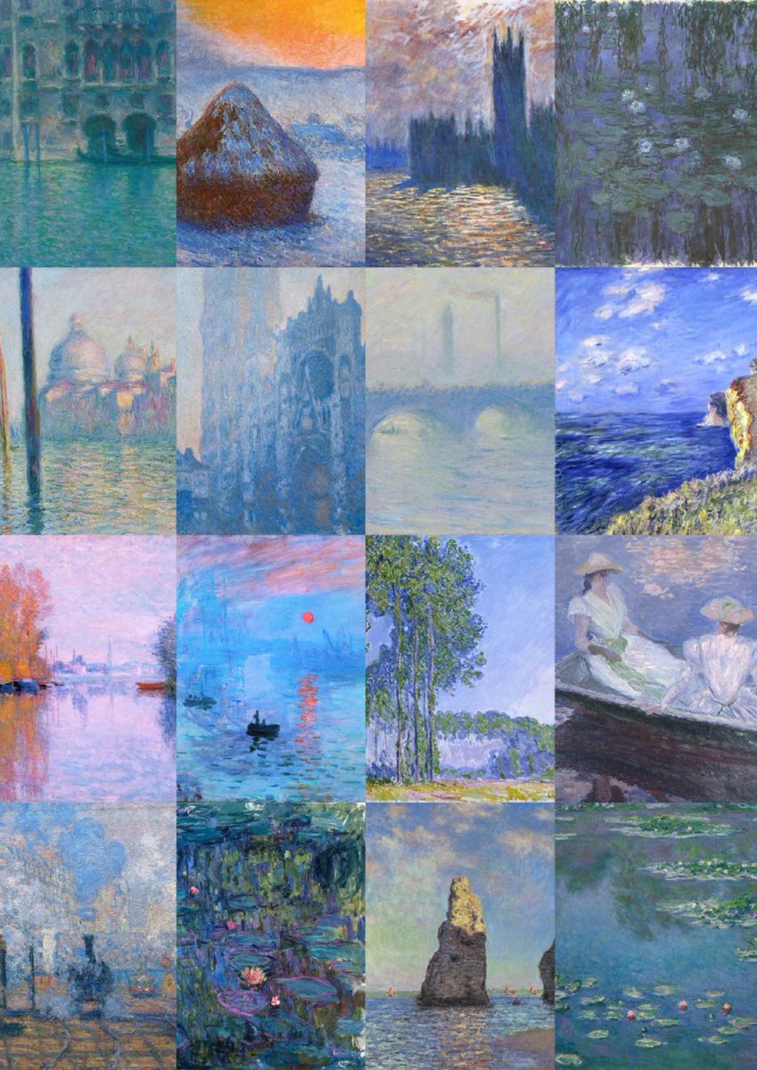 Claude Monet's blue paintings
