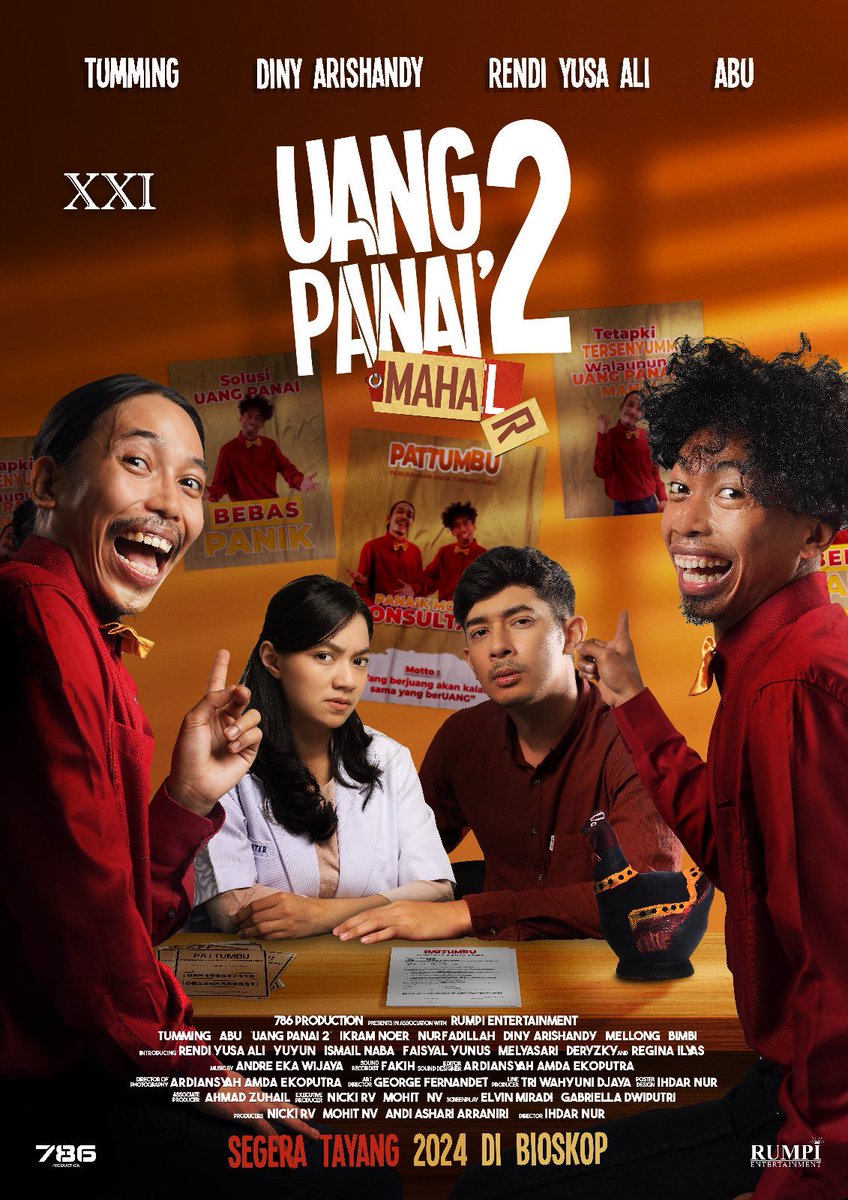 MAKASSAR PRIDE!

The 2016 sleeper hit ‘UANG PANAI’’ that made admission records for a locally produced film will be back for a sequel titled ‘UANG PANAI’ 2’ directed by Ihdar Nur, coming soon in theaters.