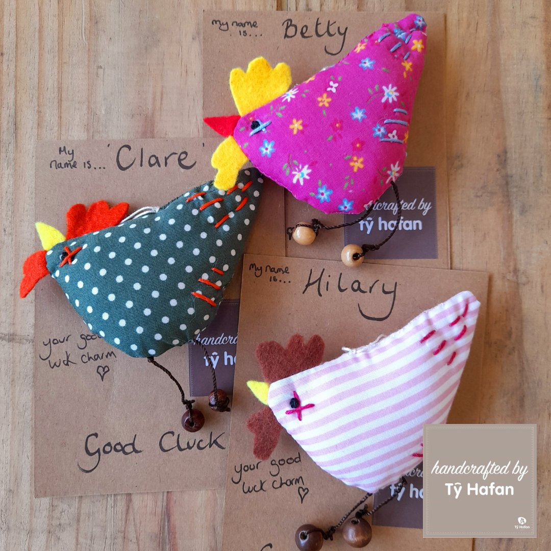 Wish someone 'Good Luck' for their #exams with one of these super cute #handmade Lucky Charm Chickens! 🐔 Did you know that all proceeds support Tŷ Hafan and play a part in helping us reach more children and families who need us? 💚 > etsy.me/4aIkeXH #SustainableGifts