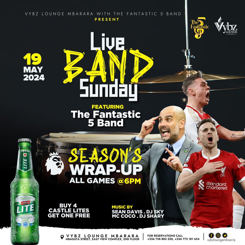 Let the games begin! Join us today for the season’s wrap up & see who will take the trophy home! Don’t miss a lively performance with The Fantastic 5 Band #LiveBandSundays