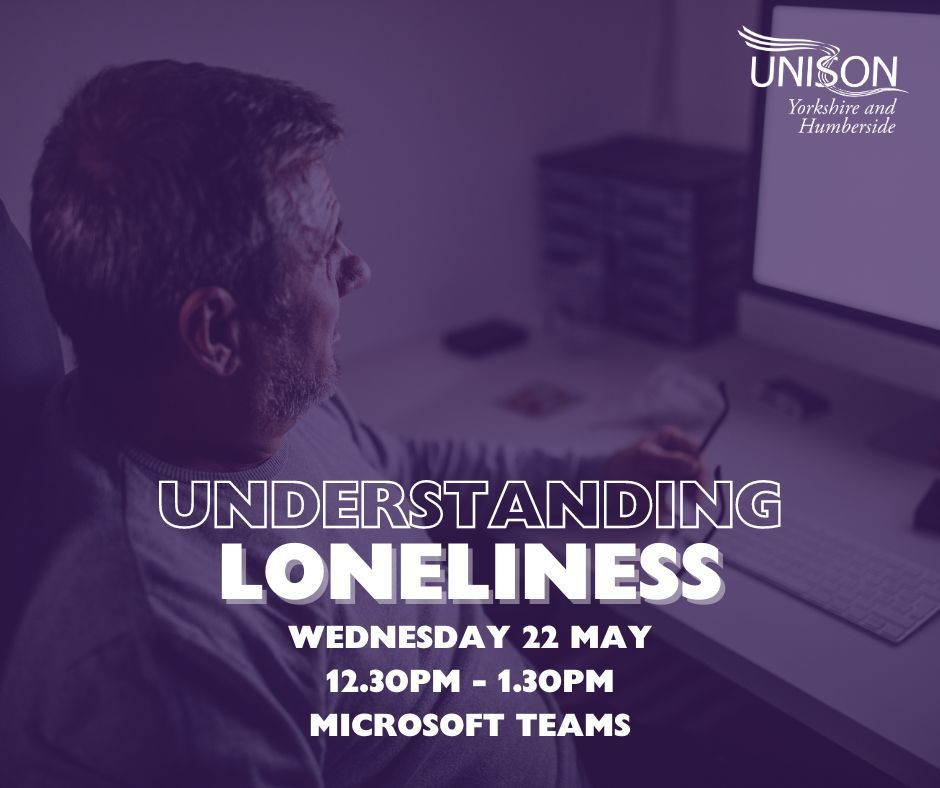 There are still spaces available on our 𝙐𝙉𝘿𝙀𝙍𝙎𝙏𝘼𝙉𝘿𝙄𝙉𝙂 𝙇𝙊𝙉𝙀𝙇𝙄𝙉𝙀𝙎𝙎 online training course next Wednesday. More details 👉 yorks.unison.org.uk/events/underst…