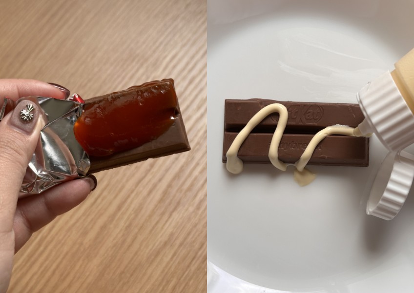 KitKat with ketchup? I put this viral trend to the test, taking it further with Lao Gan Ma and Kewpie mayo bit.ly/44L4Zuz
