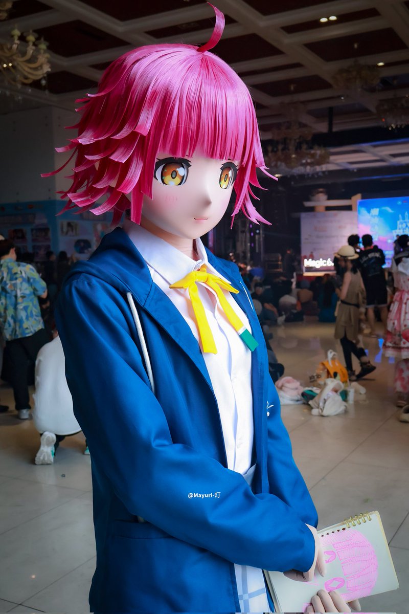 #虹ヶ咲学園スクールアイドル同好会 #虹ヶ咲 #kigurumi 漫展场照喔～ 侧脸也好看～ 天使！天才！天王寺！！！ 头壳： @RAIGEKI_Li