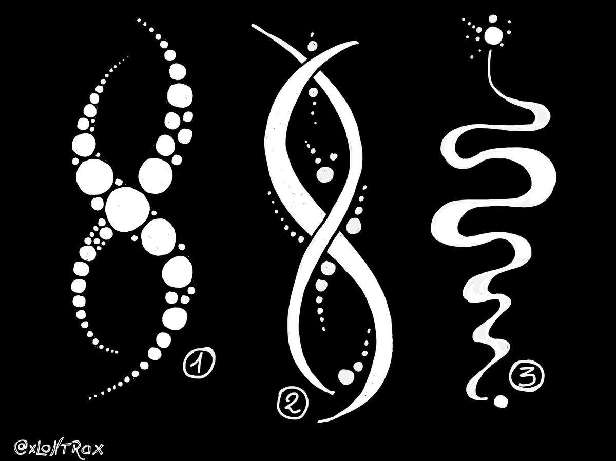 Imagine a black tube, 10cm diameter, 30cm tall, carved with one of these drawings and you put a light (a candle or a led) inside so that the drawing glows in the dark.

Which one you’d like the most?