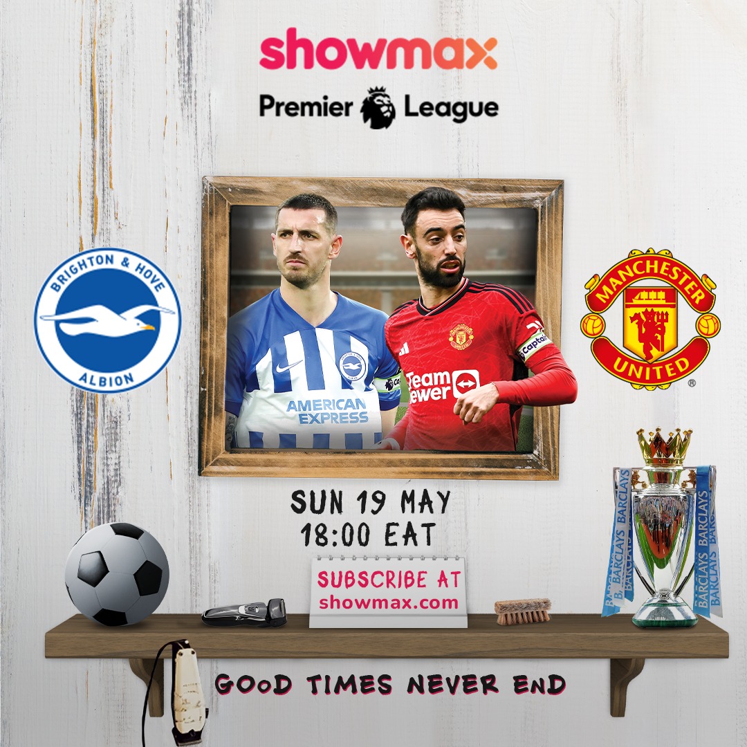 Brighton vs Man United || 6pm. KEY STATS: •✓ Man Untd have only taken 2 points from their past 5 away league games. •✓ Man Untd is in danger of finishing PL campaign with a negative goal difference for the 1st time. Catch the action live on @ShowmaxKenya #ShikaShowmax