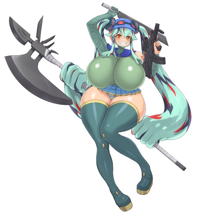 pixivリクエストにてオリミクのハンクミクさん描かせていただきました。リクエストありがとうございました! 