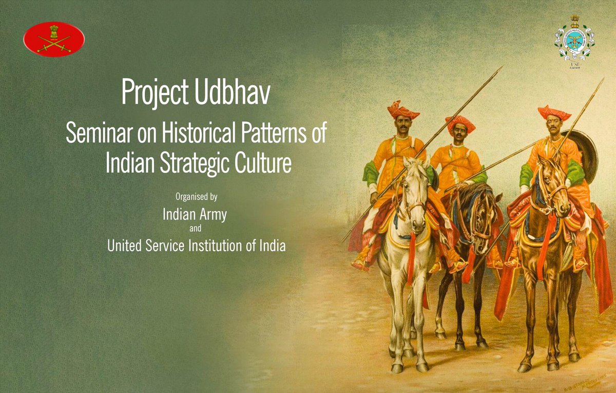 Project #Udbhav #IndianArmy is organising a seminar on ‘Historical Patterns of Indian Strategic Culture’ to showcase the evolution of the Indian military & strategic journey through the ages. The event will feature presentation of publications, inauguration of a curated