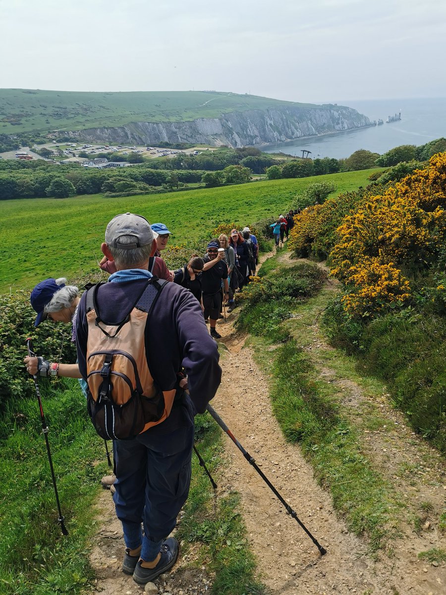 Thank you to the 31 walkers who joined us on yesterday’s ’Wonders of the West Wight’ with @HowarthBtint. Taking in views of The Needles, Headon Warren and the Tennyson Monument (@ntisleofwight)🌿🥾 #IsleofWight #IWWF24 @VisitIOW