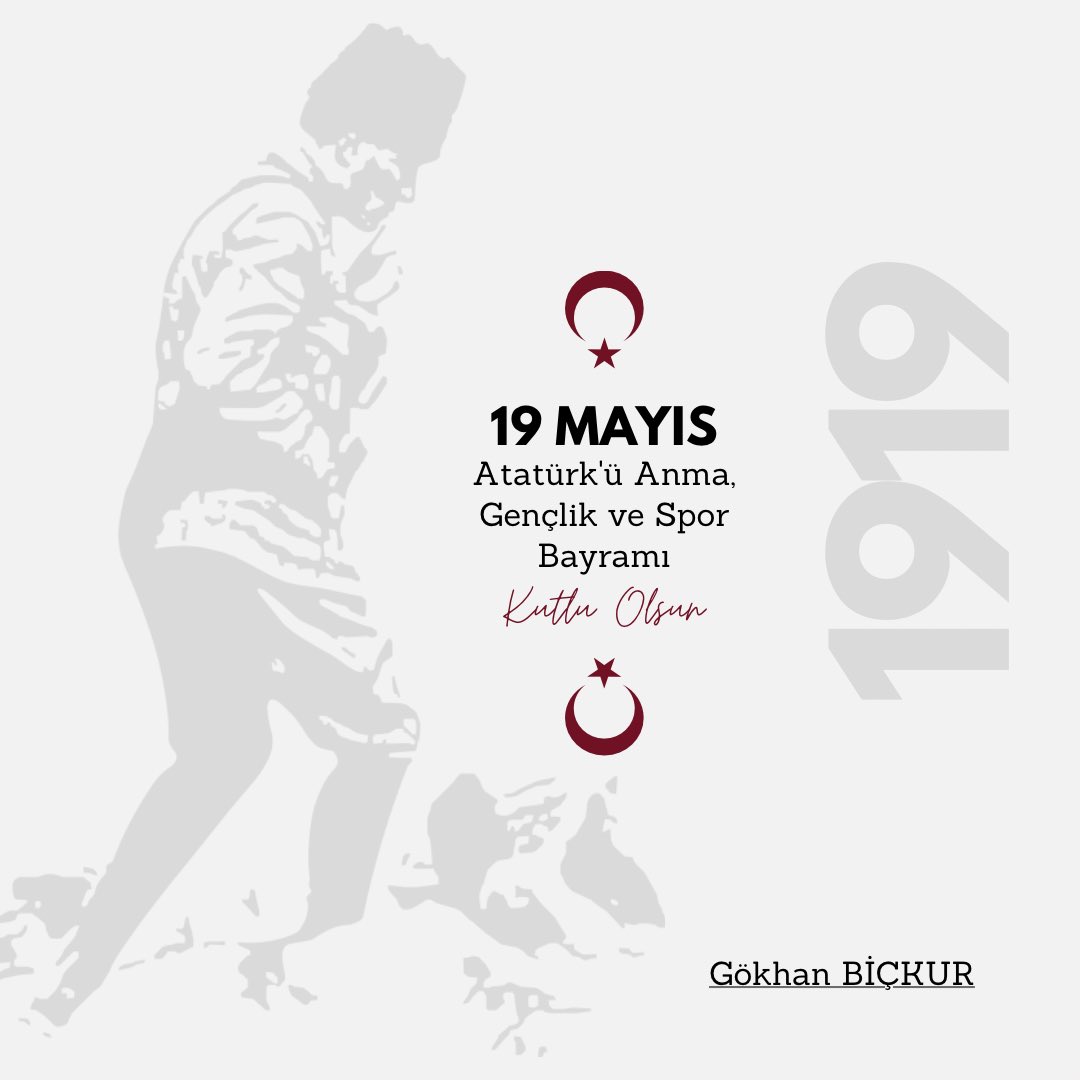 19 Mayıs Atatürk’ü Anma, Gençlik ve Spor Bayramımız Kutlu Olsun.