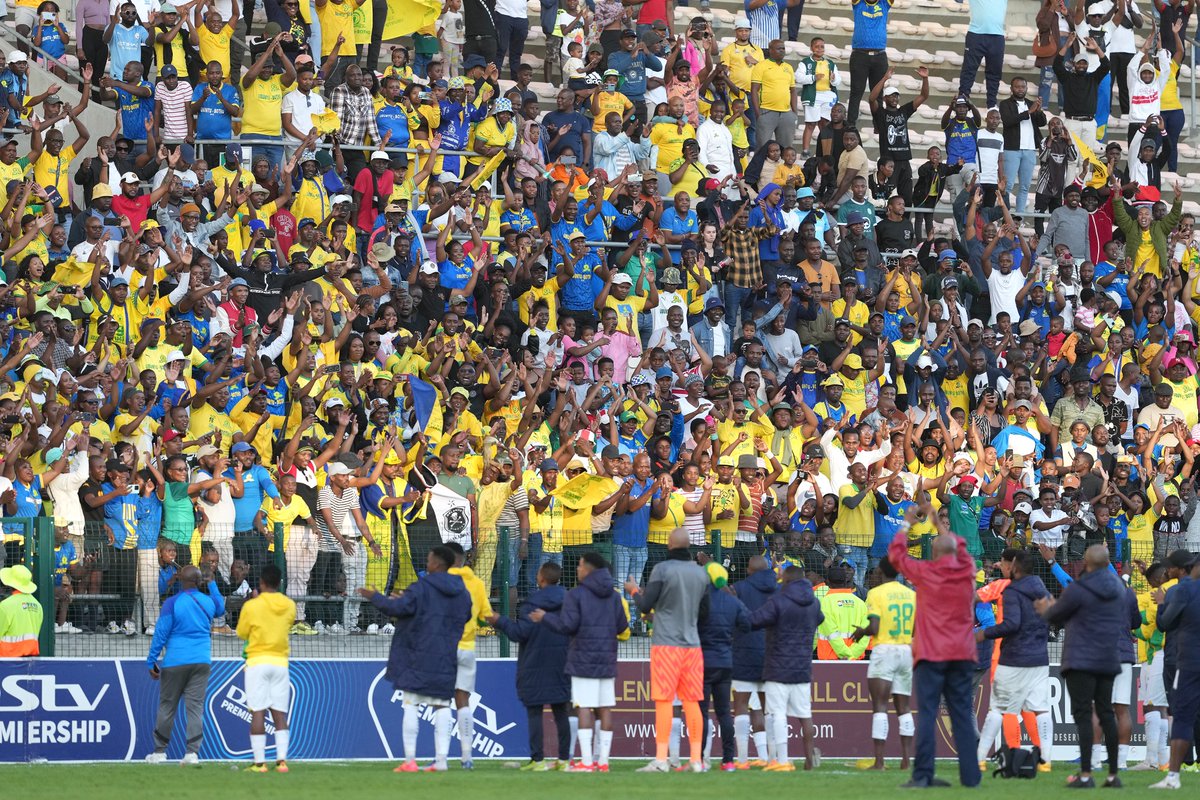 To our Yellow Family across the nation, thank you for always supporting us on the road!💛 1⃣ more away game, we'll see you in the stands! #Sundowns #DStvPrem
