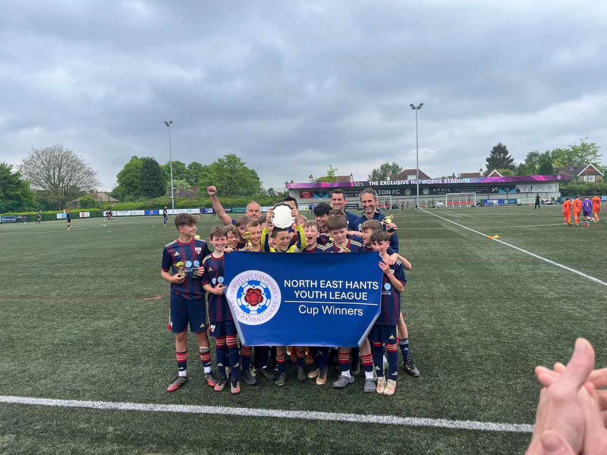 U13 Cobras 🐍 completing the league and cup double at Alton Town FC yesterday. Thanks to our opponents <a href="/HartleyFC/">Hartley Wintney FC</a> and <a href="/NEHYLFootball/">North East Hampshire Youth League</a>.