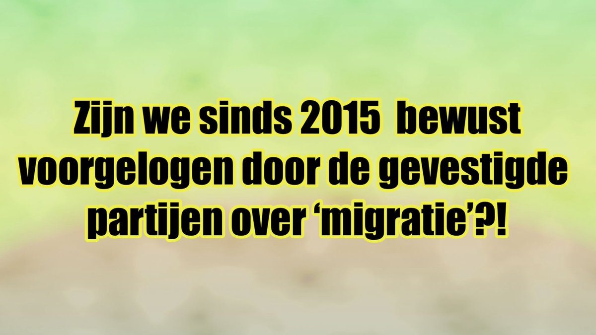 Zijn we sinds 2015 bewust voorgelogen 
door de gevestigde partijen over ‘migratie’?! 

Al tijden is er een discussie of je het woord 'omvolking' mag gebruiken en of het gebruik van het woord terecht is. Omvolking heeft als betekenis de 'vermeende' vervanging van de westerse